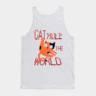 Cat Rule The World Tank Top